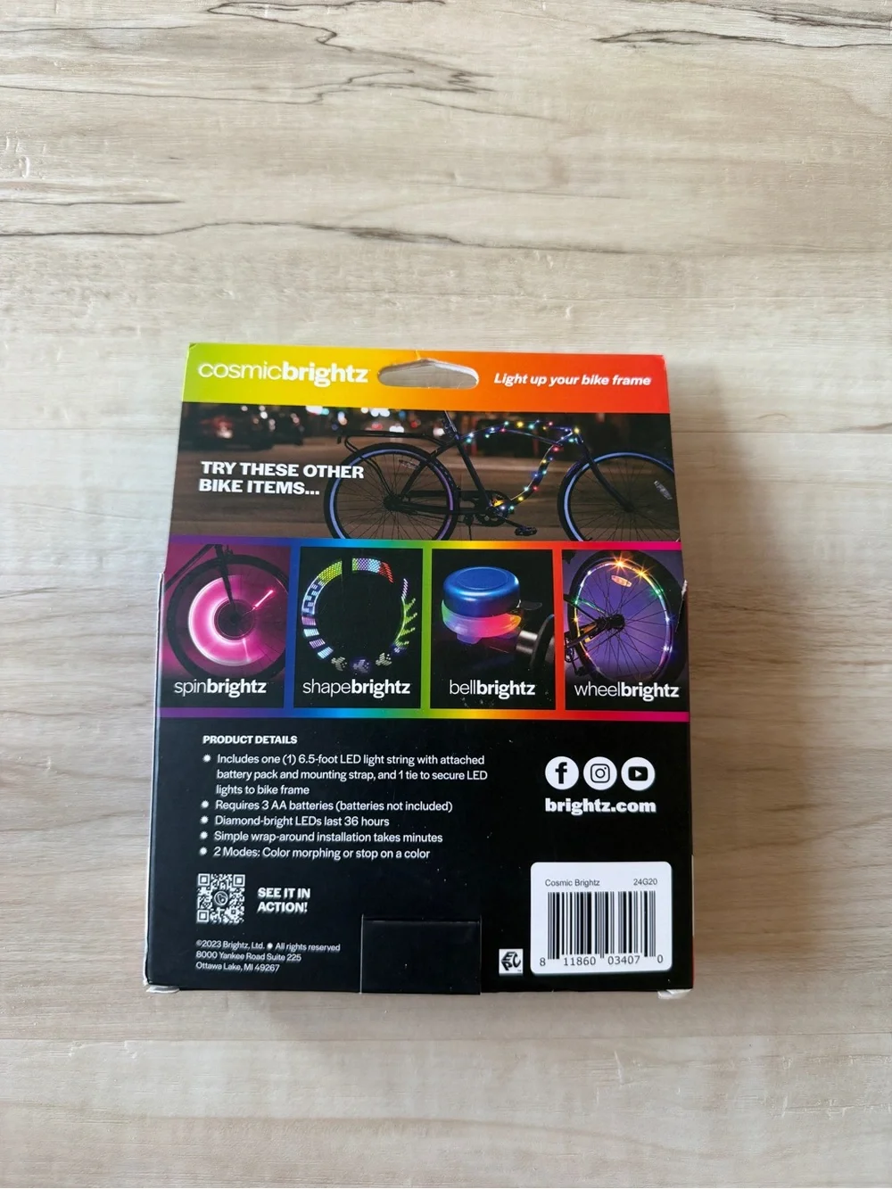 LED Bike Frame Light - Rainbow